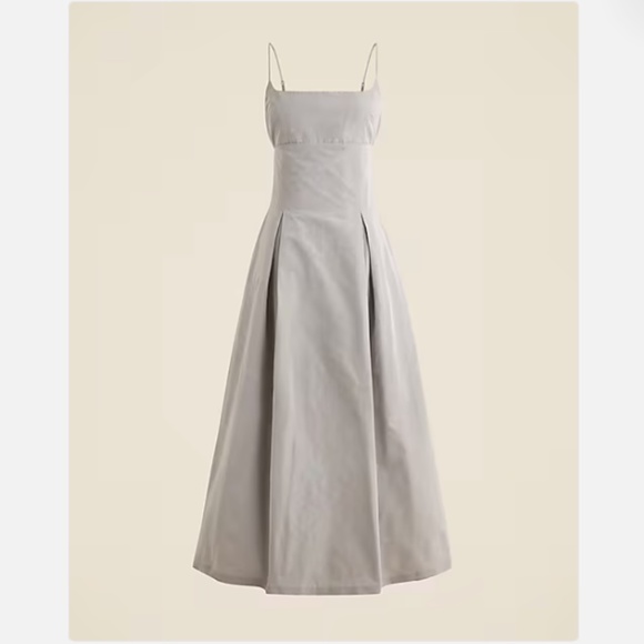 J.Crew Collection Pleated A-line Evening Dress in Iceberg Grey Taffeta – Size 4 - Picture 4 of 6